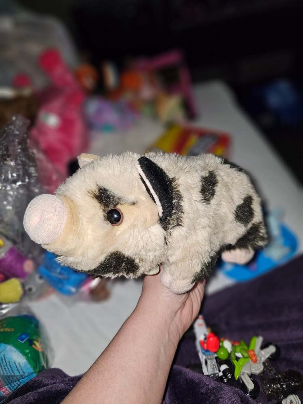 Aurora Miyoni Spotted Pot Bellied Pig Plush 10 Inch